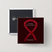 Hereditäres Hemochromatose Awareness Ribbon Button (Vorne & Hinten)
