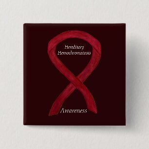 Hereditäres Hemochromatose Awareness Ribbon Button
