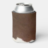 Hereford Brown and White Imitats Cowhide Can Coole Dosenkühler (Kanne Rückseite)