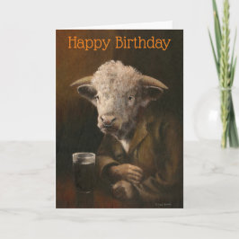 Hereford Bull Gentleman Birthday Card Karte
