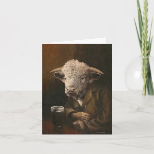 Hereford Bull Gentleman Greetings Card Karte (Vorderseite)