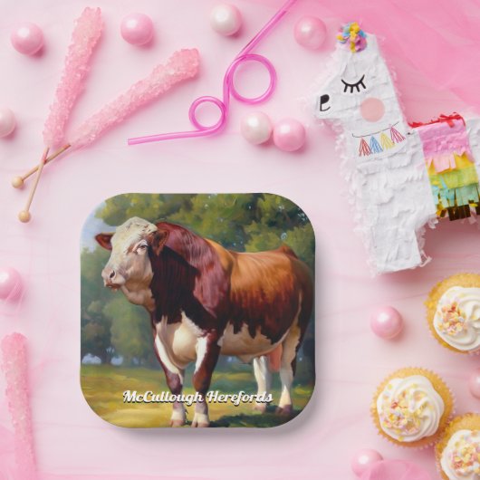 Hereford Bull Pappteller (Party)