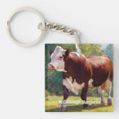 Hereford Bull Schlüsselanhänger (Vorderseite)