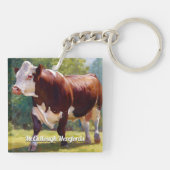 Hereford Bull Schlüsselanhänger (Rückseite)