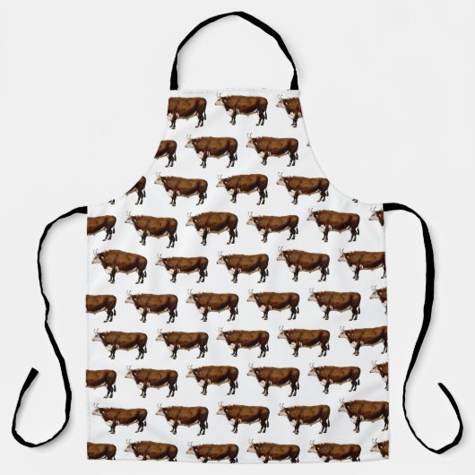 Hereford-Bulle Muster Schürze (Vorderseite)