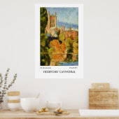 Hereford Cathedral Fine Art Poster Print (Küche)