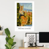 Hereford Cathedral Fine Art Poster Print (Heimbüro)