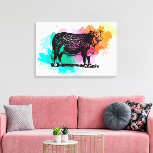 Hereford Cattle Leinwanddruck (Insitu (Wohnzimmer))