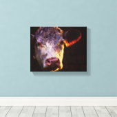 Hereford Cow Leinwand Art (Insitu (Holzboden))