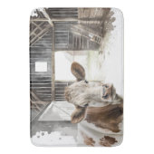 Hereford Cow und Rooster in Barn Badematte (Vorderseite Vertikal)