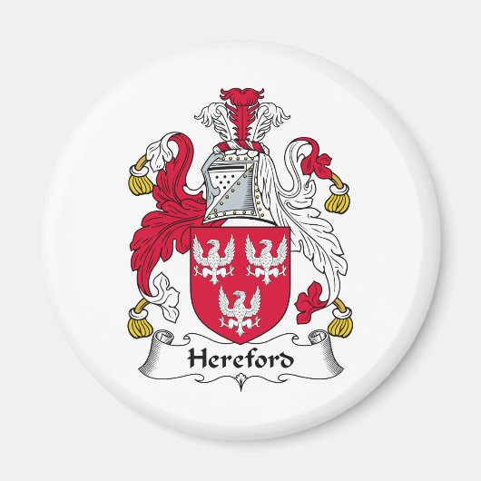 Hereford Familienwappen Magnet (Vorne)