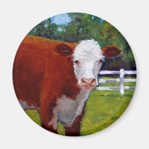 HEREFORD FÄRSEN-KUH-KUNST MAGNET