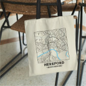 Hereford, Herefordshire City Map Tote Bag Tragetasche