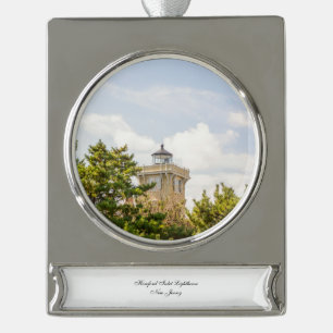 Hereford Inlet Lighthouse Banner-Ornament Silber