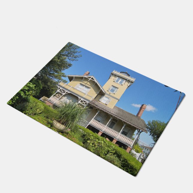 Hereford Inlet Lighthouse, New Jersey Door Mat Fußmatte (Schrägansicht)