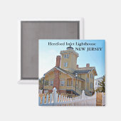 Hereford Inlet Lighthouse, New Jersey Magnet (Vorderseite/Rückseite)