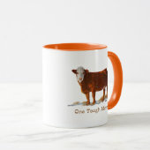 Hereford Kuh: Ein starkes Momma: Muttertag Tasse (VorderseiteRechts)