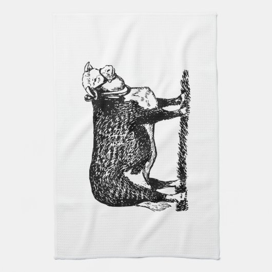 Hereford Kuh Geschirrtuch (Vertikal)