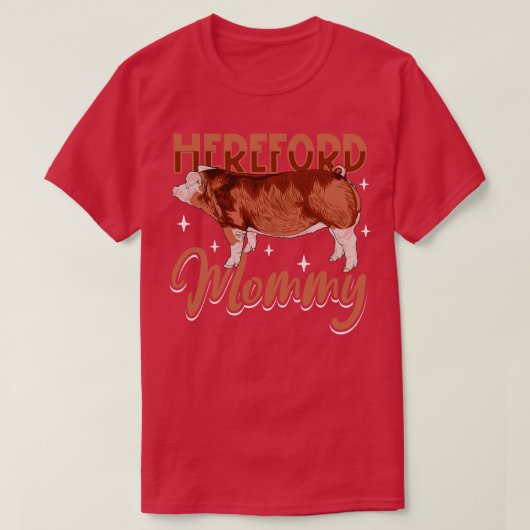 Hereford Pig Mommy T-Shirt (Design vorne)