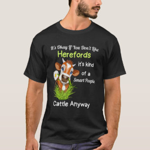 Hereford-Rind Kuh Herde Vieh Hereford-Zucht T-Shirt