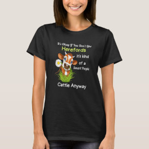 Hereford-Rind Kuh Herde Vieh Hereford-Zucht T-Shirt