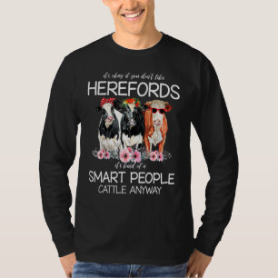 Hereford-Rinder Kuh Herde Vieh Hereford-Rasse T-Shirt