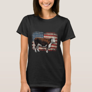 Hereford-Rinderzüchter - Amerikanische Flagge für T-Shirt