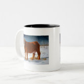 HEREFORD RINDFLEISCH-KUH: PASTELLkunst Zweifarbige Tasse (Vorderseite Links)