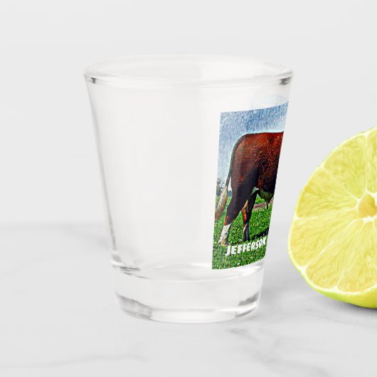 Hereford Stier Schnapsglas (Links)