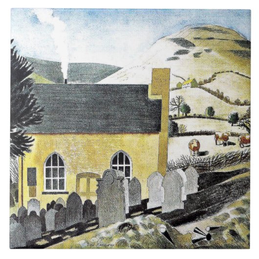Herefords Knob & Baptist Kapelle Fliese (Vorderseite)
