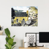 Herefords Knob & Baptist Kapelle Poster (Heimbüro)