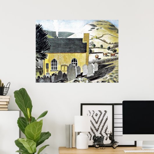 Herefords Knob & Baptist Kapelle Poster (Heimbüro)