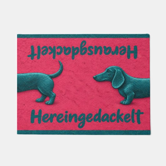 Hereingedackelt Dackelfussmatte Fußmatte (Vorderseite)