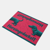 Hereingedackelt Dackelfussmatte Fußmatte (Schrägansicht)