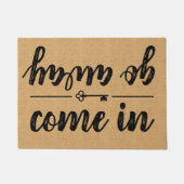 Hereingekommen rustikale Leinwand-gehen moderner Fußmatte (Vorderseite)