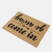 Hereingekommen rustikale Leinwand-gehen moderner Fußmatte (Schrägansicht)