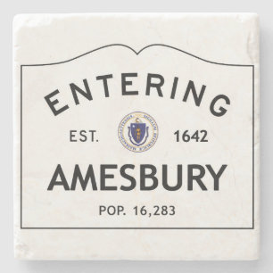 Hereinkommender Amesbury Steinuntersetzer