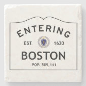 Hereinkommender BostonmarmorUntersetzer Steinuntersetzer (Vorderseite)