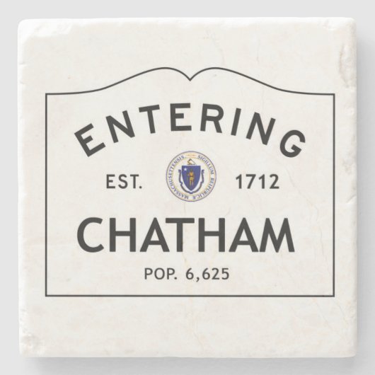 Hereinkommender Chatham Steinuntersetzer (Vorderseite)