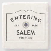 Hereinkommender MarmorUntersetzer Salems Botticino Steinuntersetzer (Vorderseite)