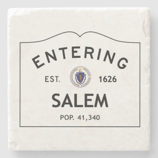 Hereinkommender MarmorUntersetzer Salems Botticino Steinuntersetzer (Vorderseite)