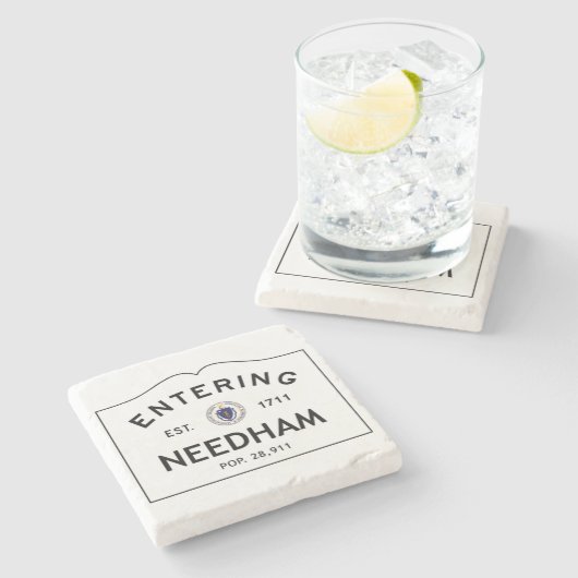 Hereinkommender Needham Steinuntersetzer (Seitenansicht)