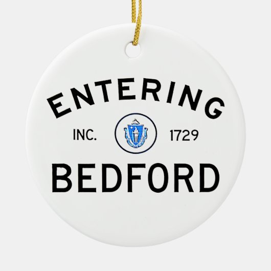 Hereinkommendes Bedford Keramikornament (Vorne)