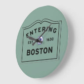 Hereinkommendes Boston Große Wanduhr (Winkel)