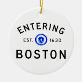 Hereinkommendes Boston Keramik Ornament (Vorne)