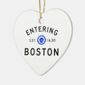 Hereinkommendes Boston Keramik Ornament (Links)