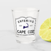 Hereinkommendes Cape Cod MA Schnapsglas (Vorderseite)