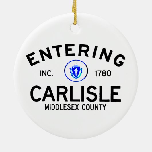 Hereinkommendes Carlisle Keramik Ornament (Hinten)