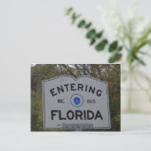 Hereinkommendes Florida-Zeichen Postkarte (Stehend Vorderseite)