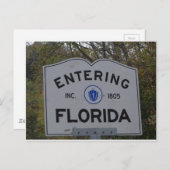 Hereinkommendes Florida-Zeichen Postkarte (Vorne/Hinten)